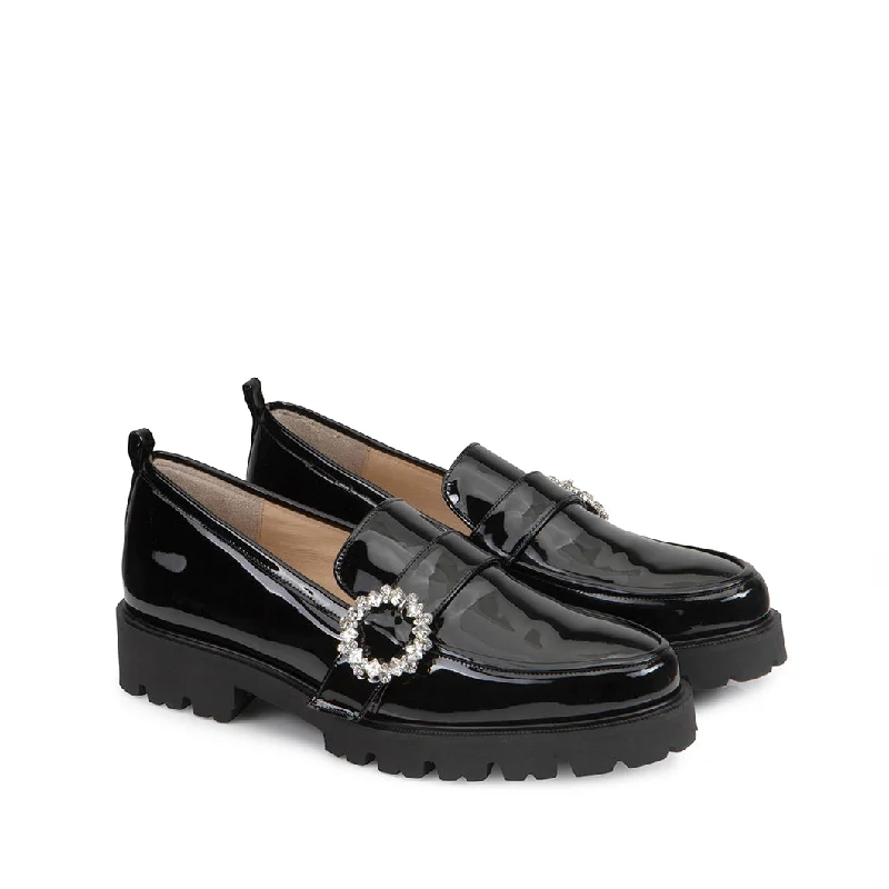 Freya Black Loafers