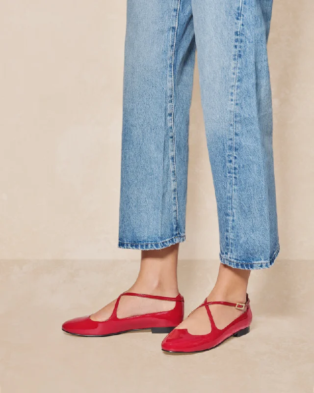 Lover Red Patent Flats