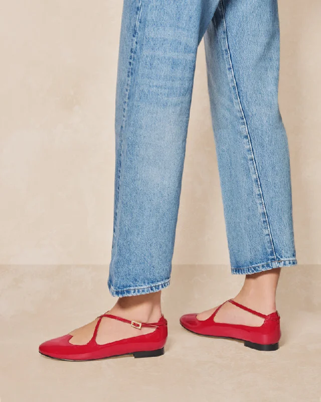 Lover Red Patent Flats