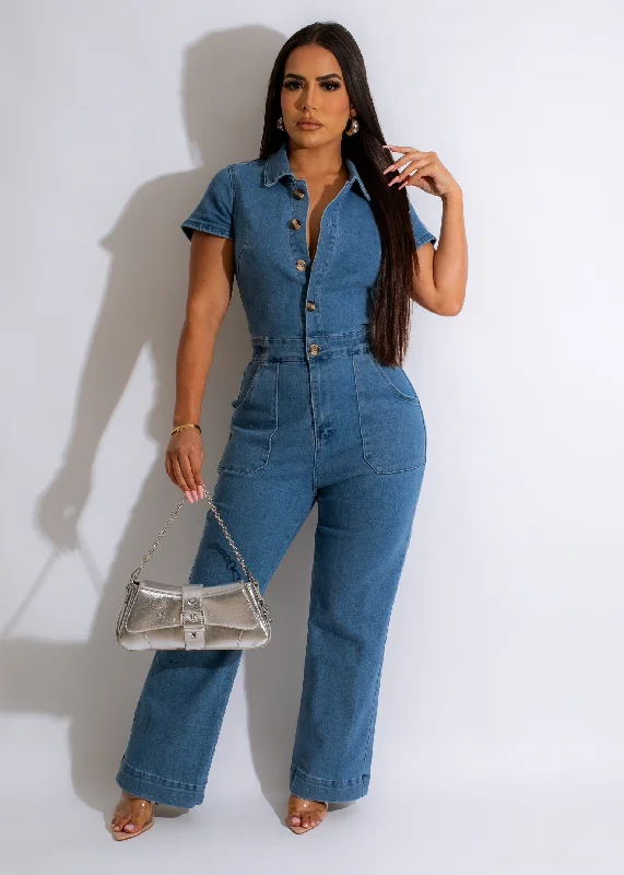 Say Nothing Jumpsuit Light Denim