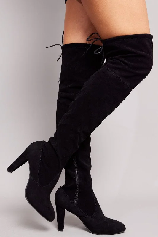 Black Over The Knee Boots