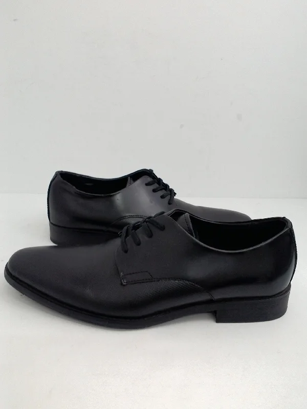 Calvin klein Men's Leather  Oxfords, Black Size 9 M