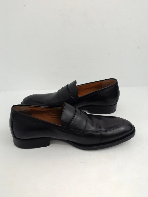 Johnson & Murphy Men's Alcott Penny Loafers, Black, Leather Size 11.5 M