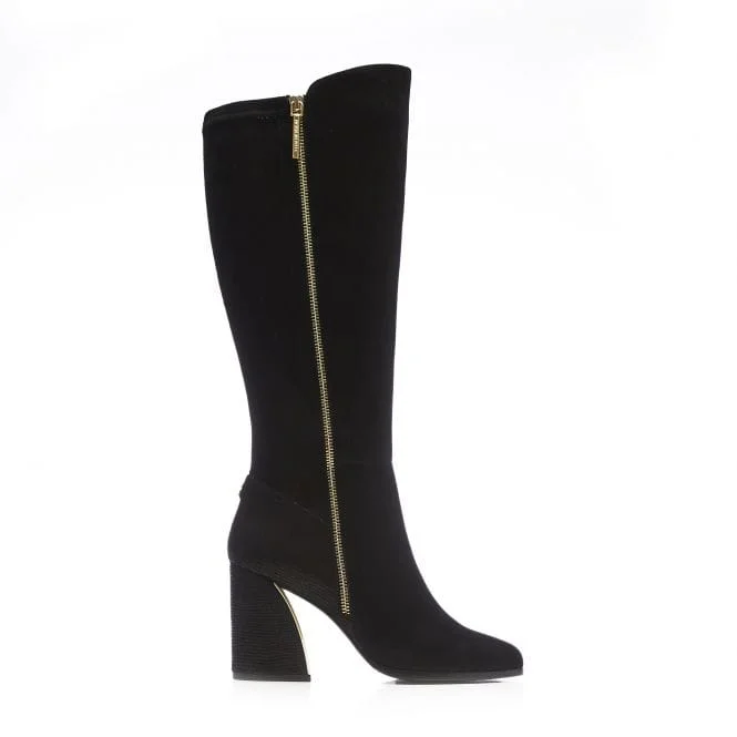 Moda In Pelle Tigerlily Black Long Heeled Boot. Only size 3 and 5 left