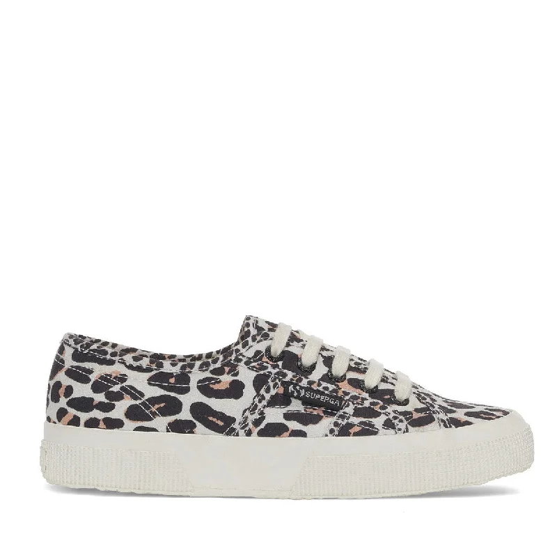 Superga Cotu 2750 Light Beige Leopard Print Canvas.