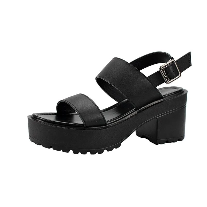 Women's Gothic Punk Open-toe Platform Sandals 